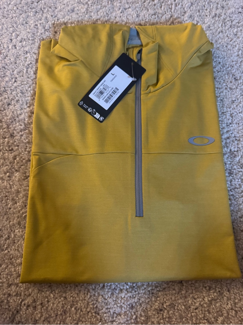 Oakley Men's Zip-Up Performance hoody official color sulfide Heather